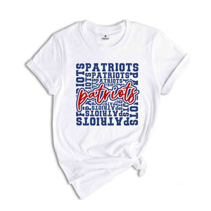 Team Mascot Shirt, Patriots Team Shirt, Patriots Team Spirit Shirt, Patriots Fan Shirt, Patriots School Shirt, Patriots School Spirit