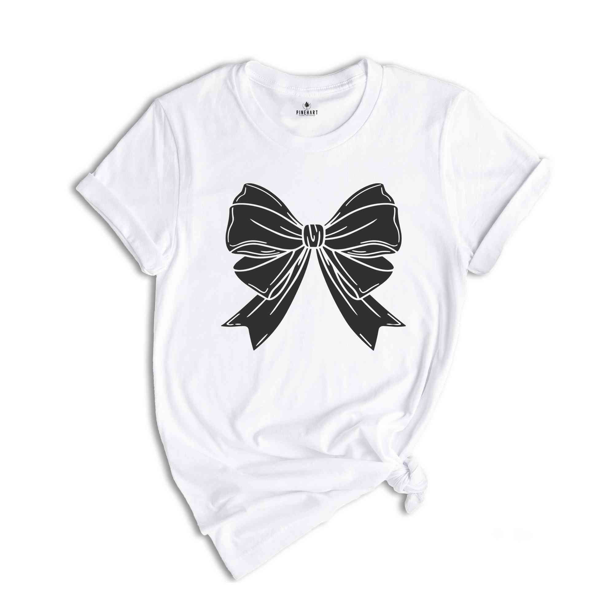 Coquette Big Bow Shirt, Mothers Day Gift, Bow Shirt, Coquette Gift, Bow Birthday Gift, Coquette Shirt, Vintage Bow Shirt, Retro Coquette Tee