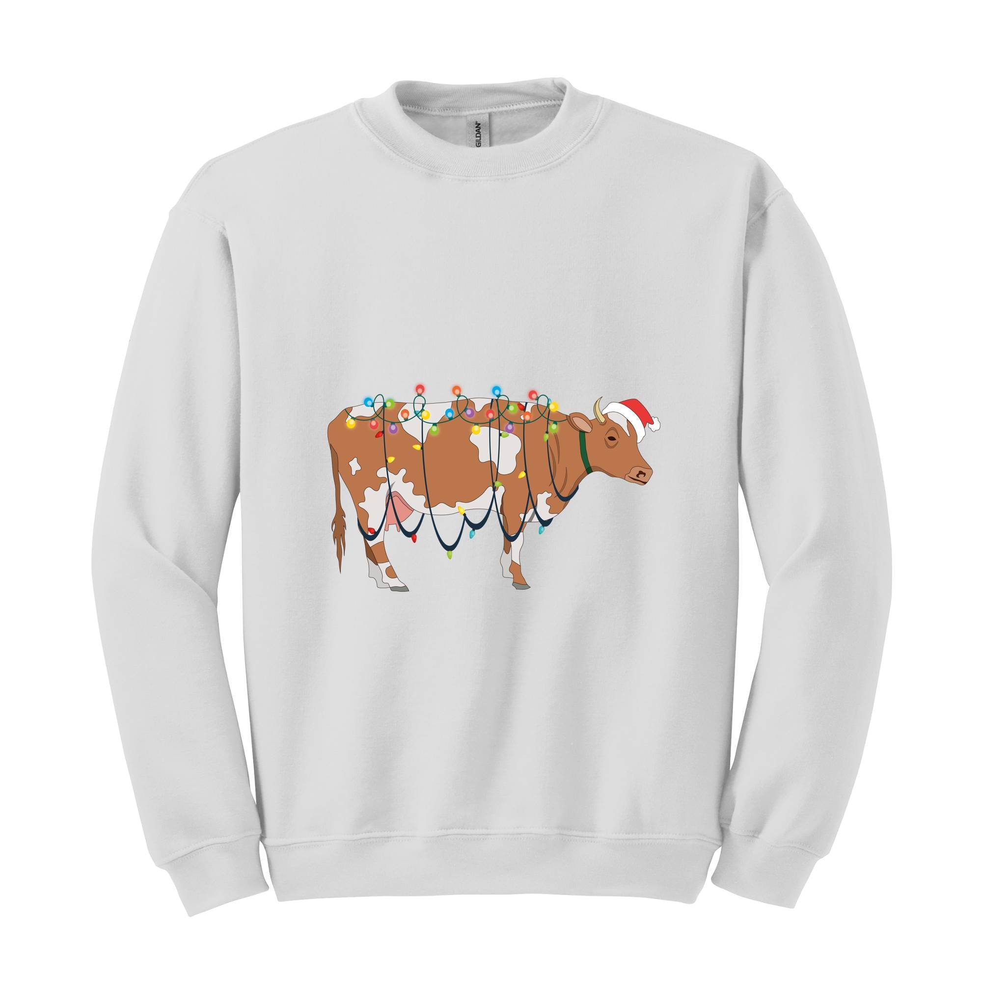 Christmas Cow Sweatshirt, Country Sweatshirt, Country Xmas Sweatshirt, Farm Christmas Sweatshirt, Cow Lover Sweatshirt, Christmas Gift