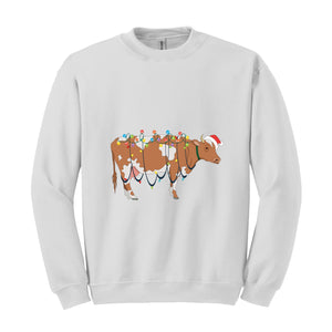 Christmas Cow Sweatshirt, Country Sweatshirt, Country Xmas Sweatshirt, Farm Christmas Sweatshirt, Cow Lover Sweatshirt, Christmas Gift