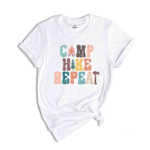 Camp Hike Repeat Shirt, Camping Shirt, Adventurer Shirt, Nature Lover Shirt, Happy Camper Shirt, Summer Camp Shirt, Traveler Shirt