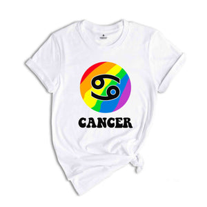 Cancer LGBT Shirt, Zodiac Sign Shirt, Cancer Birthday Shirt, LGBTQ Pride Shirt, Pride Month Shirt, Rainbow Shirt, Zodiac Tshirt