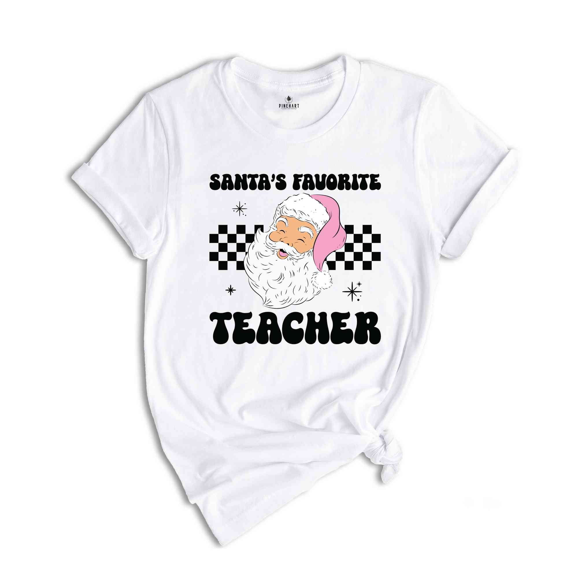 Santa's Favorite Teacher Shirt, Teacher Christmas Shirt, Funny Christmas Teacher Shirt, Christmas Gifts For Teacher