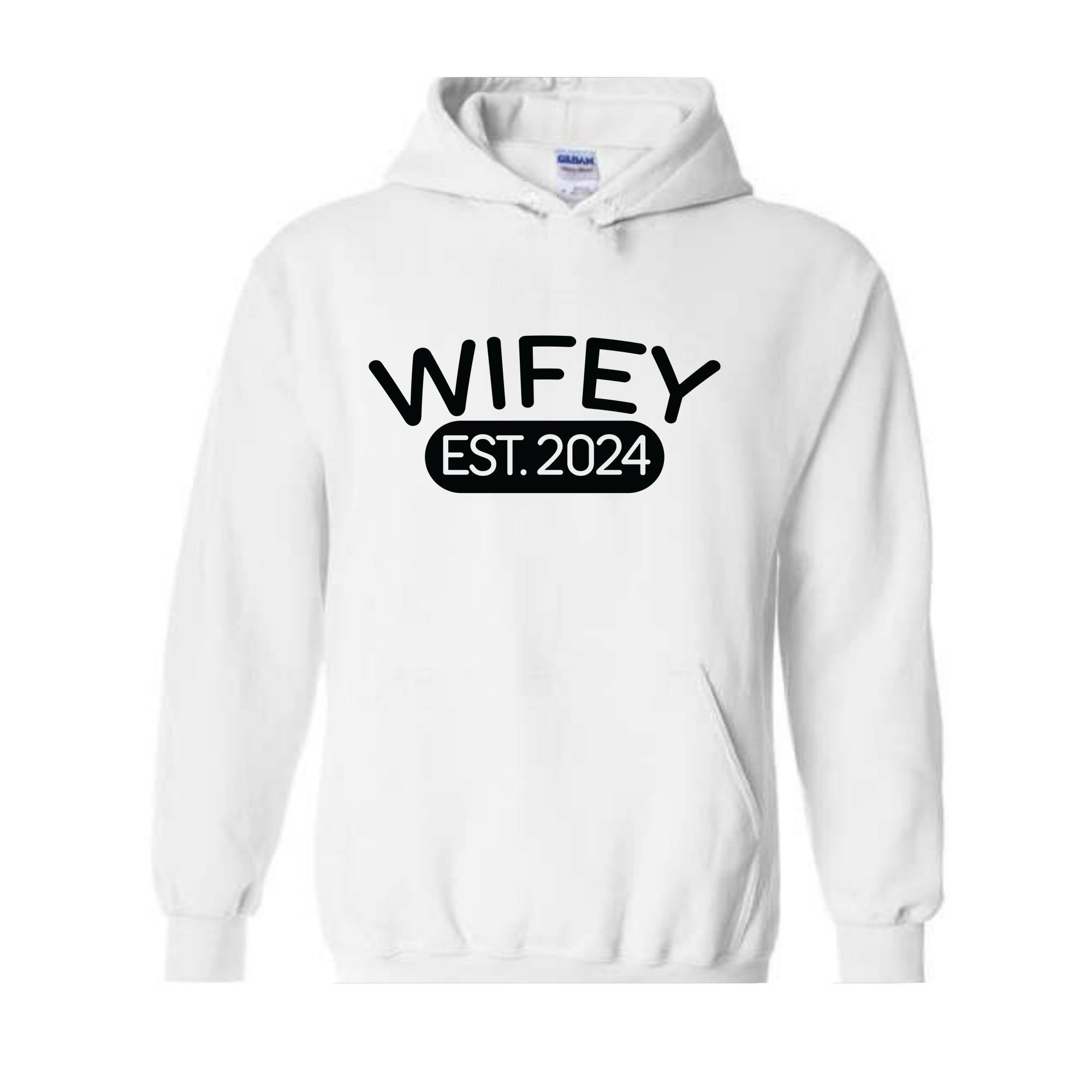 Wifey Hoodie , Wedding Gift Hoodie , Gift for Bride, New Wife Hoodie , Bridal Shower Hoodie , Newlywed Honeymoon Hoodie