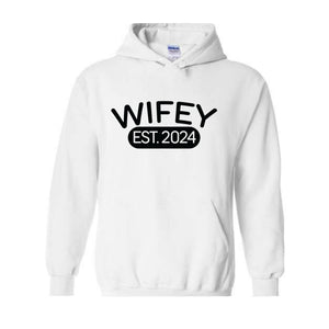 Wifey Hoodie , Wedding Gift Hoodie , Gift for Bride, New Wife Hoodie , Bridal Shower Hoodie , Newlywed Honeymoon Hoodie