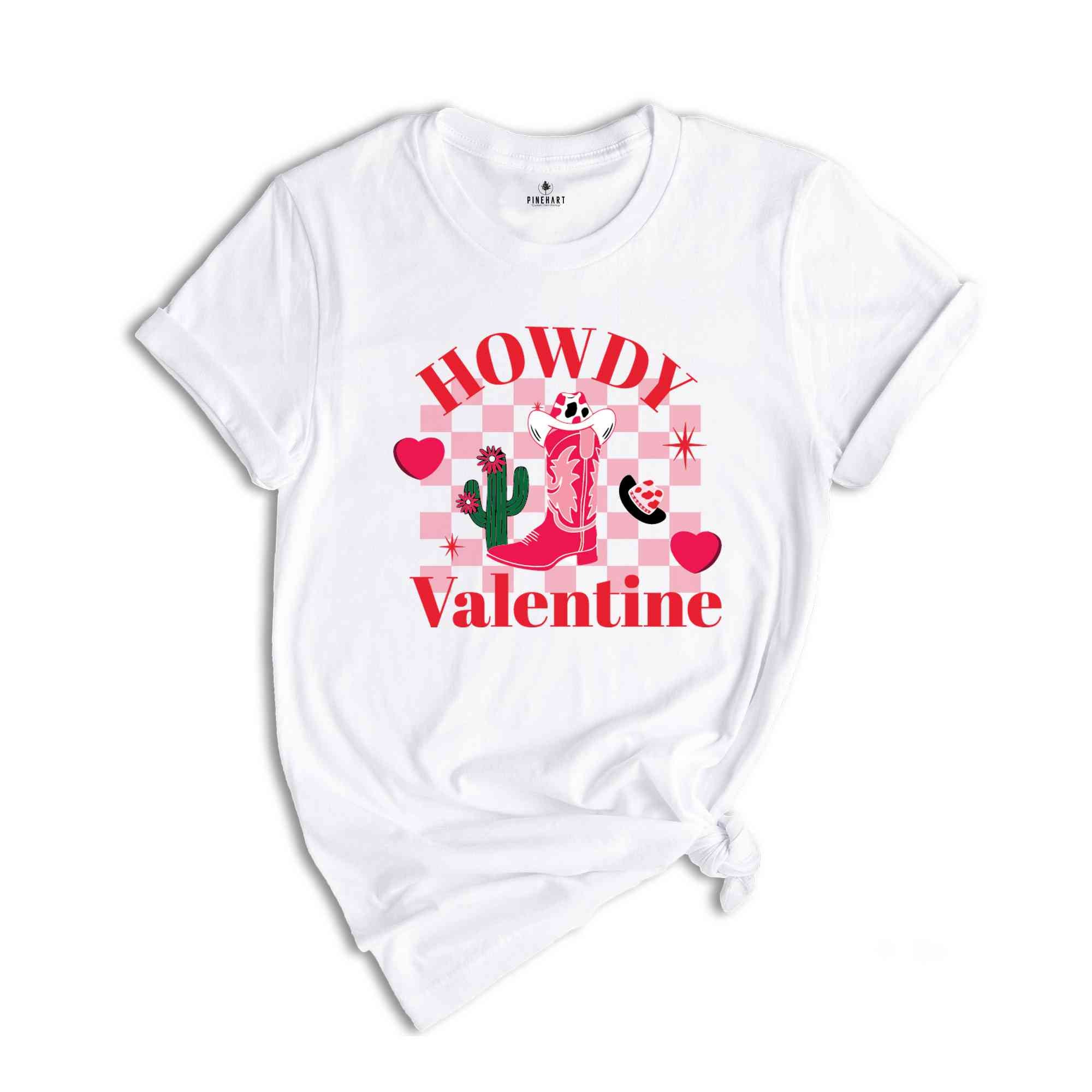 Howdy Valentines Shirt, Western Shirt, Retro Valentine Day Shirt, Western Valentines Day Gift, Western ValentinS Day