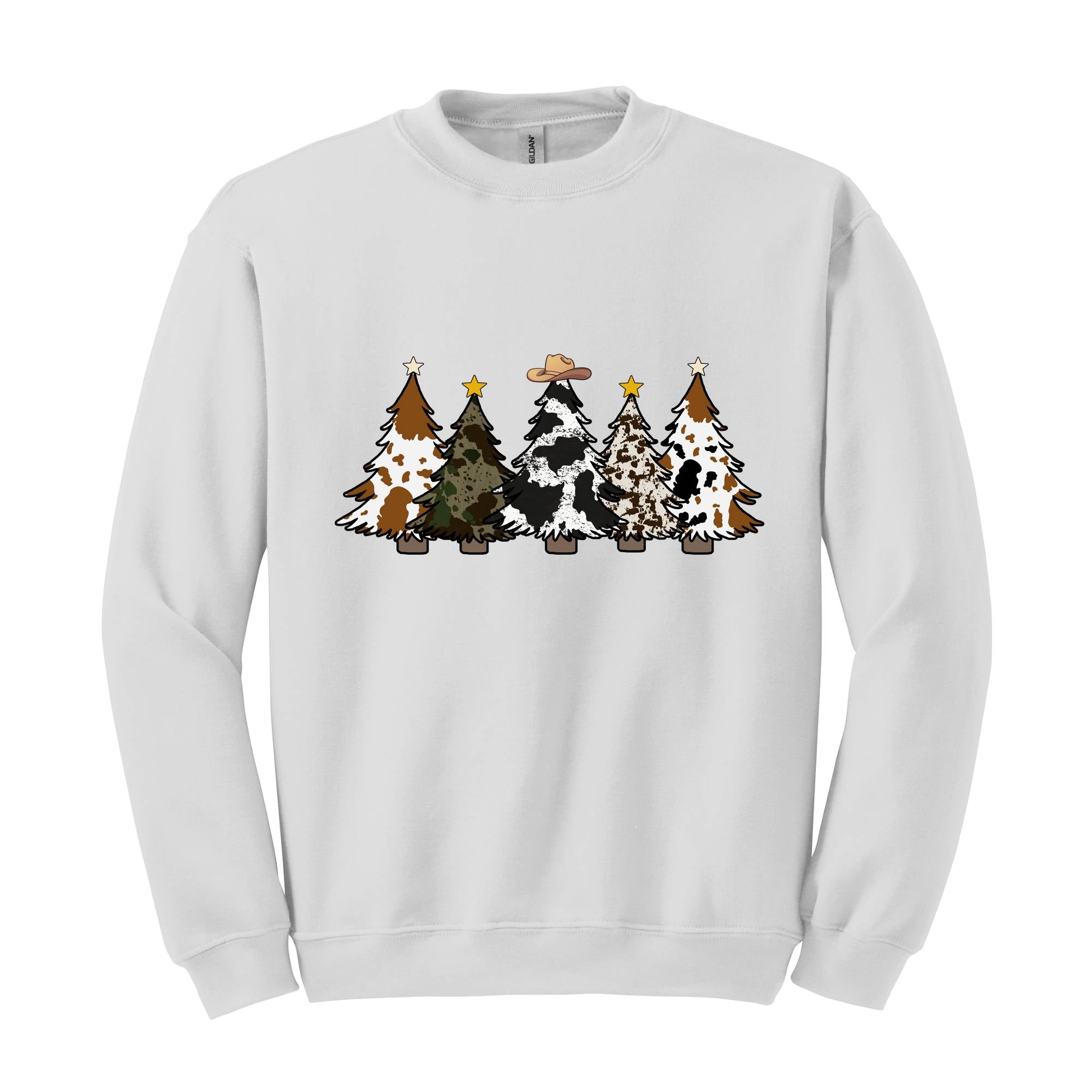 Western Christmas Sweatshirt, Christmas Sweater, Christmas Clothes, Cowboy Shirt, Western Sweatshirt, Chritmas Tree Sweatshirt