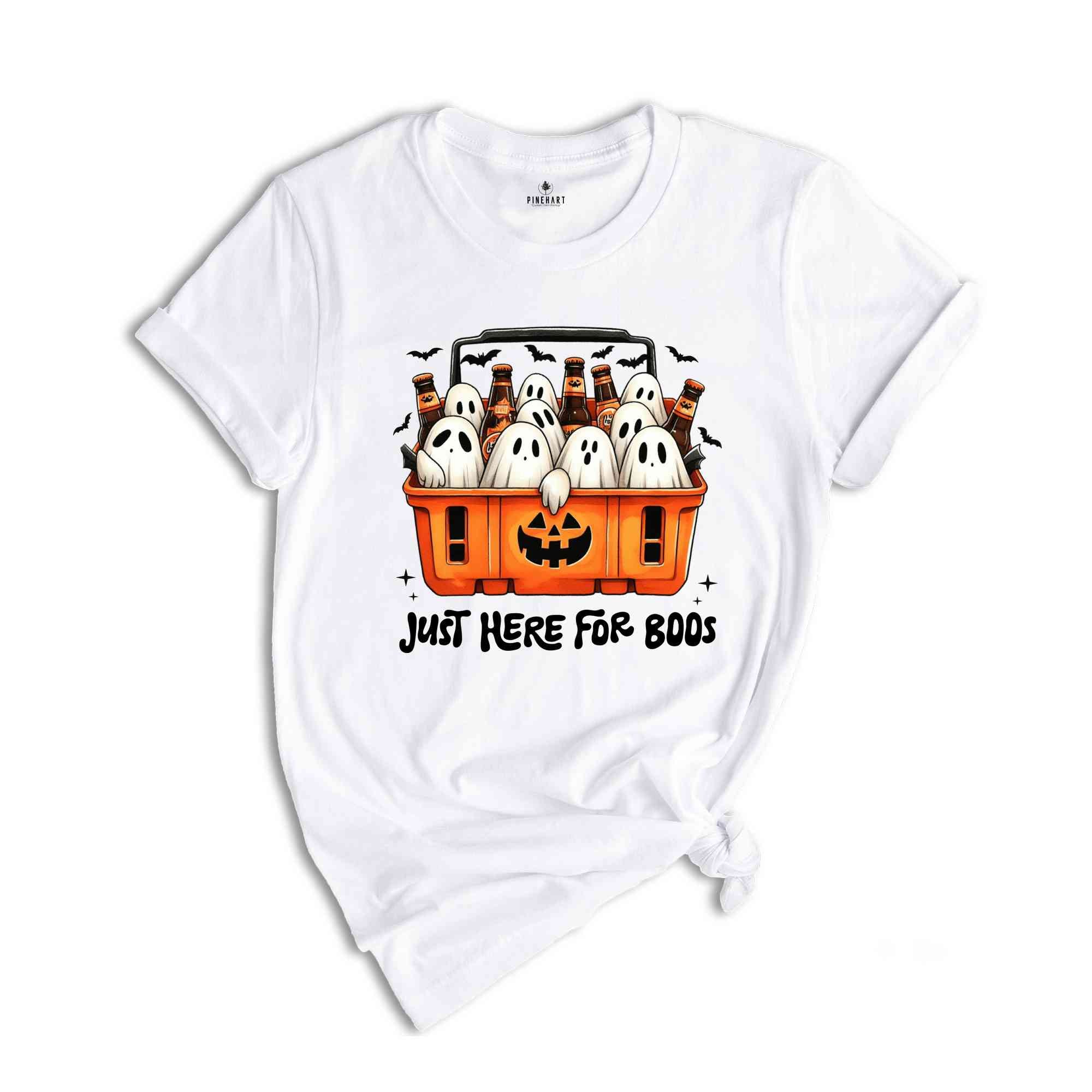 Just Here For The Boos Shirt, Halloween T-Shirt, Halloween Gift, Funny Halloween T-Shirt, Halloween Ghost Shirt, Spooky Season Gift