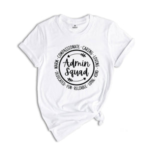 Admin Squad Shirt, Office Squad Gift, Administrative Assistant Shirt, Administrative Professionals Day Gift, School Office Staff Tees