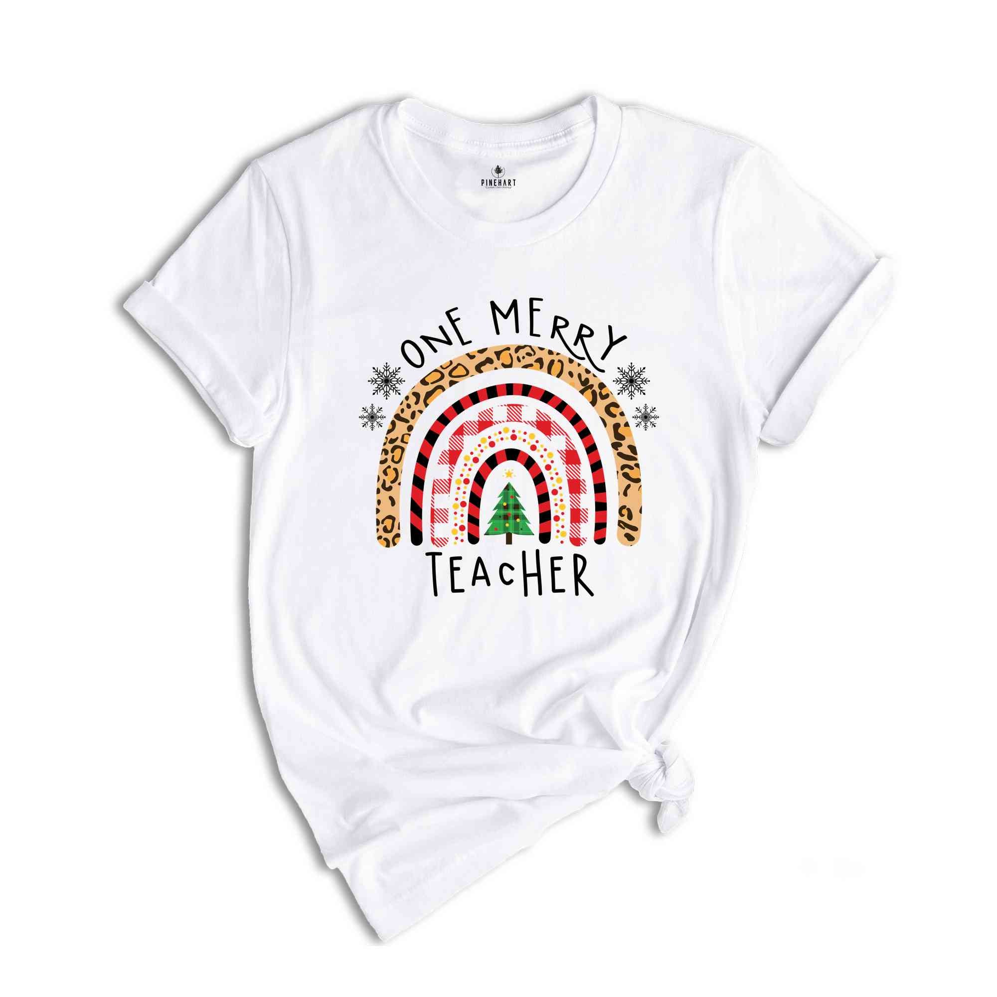 One Merry Teacher Shirt, Christmas Teacher Shirt, Teacher Santa Shirt, Cute Teacher Shirt, Christmas Gift for Teacher