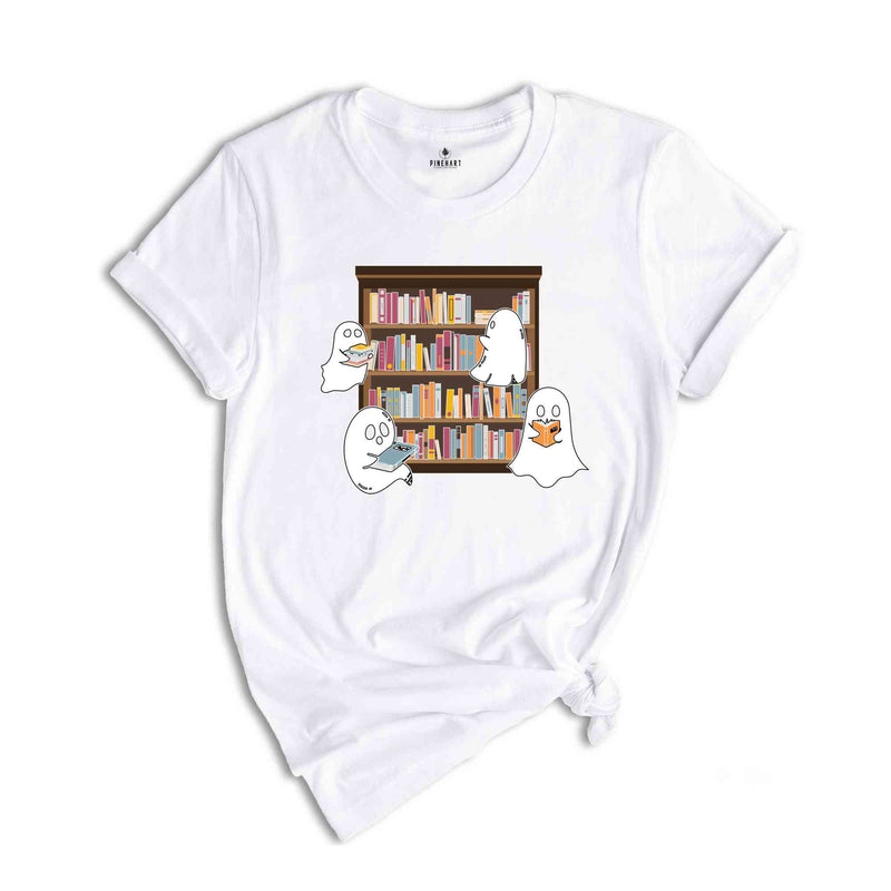 Reading Ghost Shirt, Ghost Shirt, Bookish Ghost Shirt, Book Reader Halloween Shirt, Book Ghosts Shirt, Halloween Shirt, Bookworm Shirt