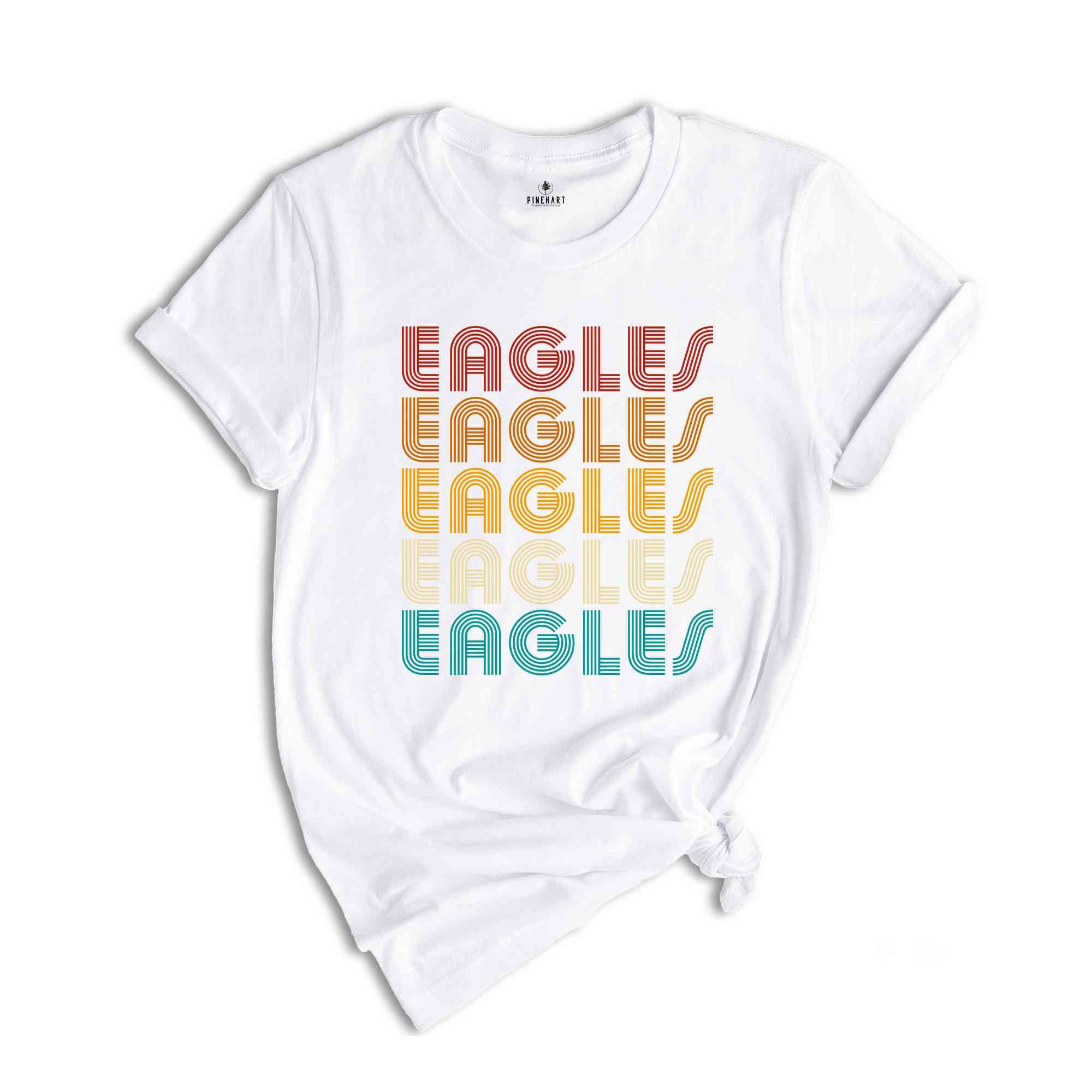 Retro Custom Shirts, Retro Custom Gifts, Eagles Team Shirt, Eagles Football Shirt, Eagles Fan Gift, Eagles School Tee, Eagle Mascot Shirt