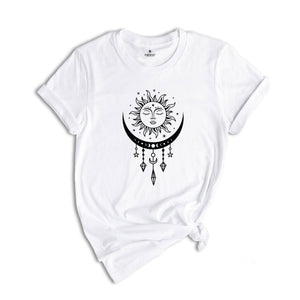 Mystic Sun And Moon Shirt, Moon Phase Shirt, Celestial Shirt, Boho Moon Shirt, Spiritual Shirt, Vintage Moon Shirt, Mystical Sun Shirt