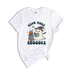 Read More Booooks Shirt, Librarian Shirt, Librarian Halloween, Halloween Ghost Tee, Bookworm Shirt, Spooky Season Shirt, Cute Halloween Tee