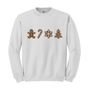 Gingerbread Sweatshirt, Christmas Sweatshirt, Christmas Sweater