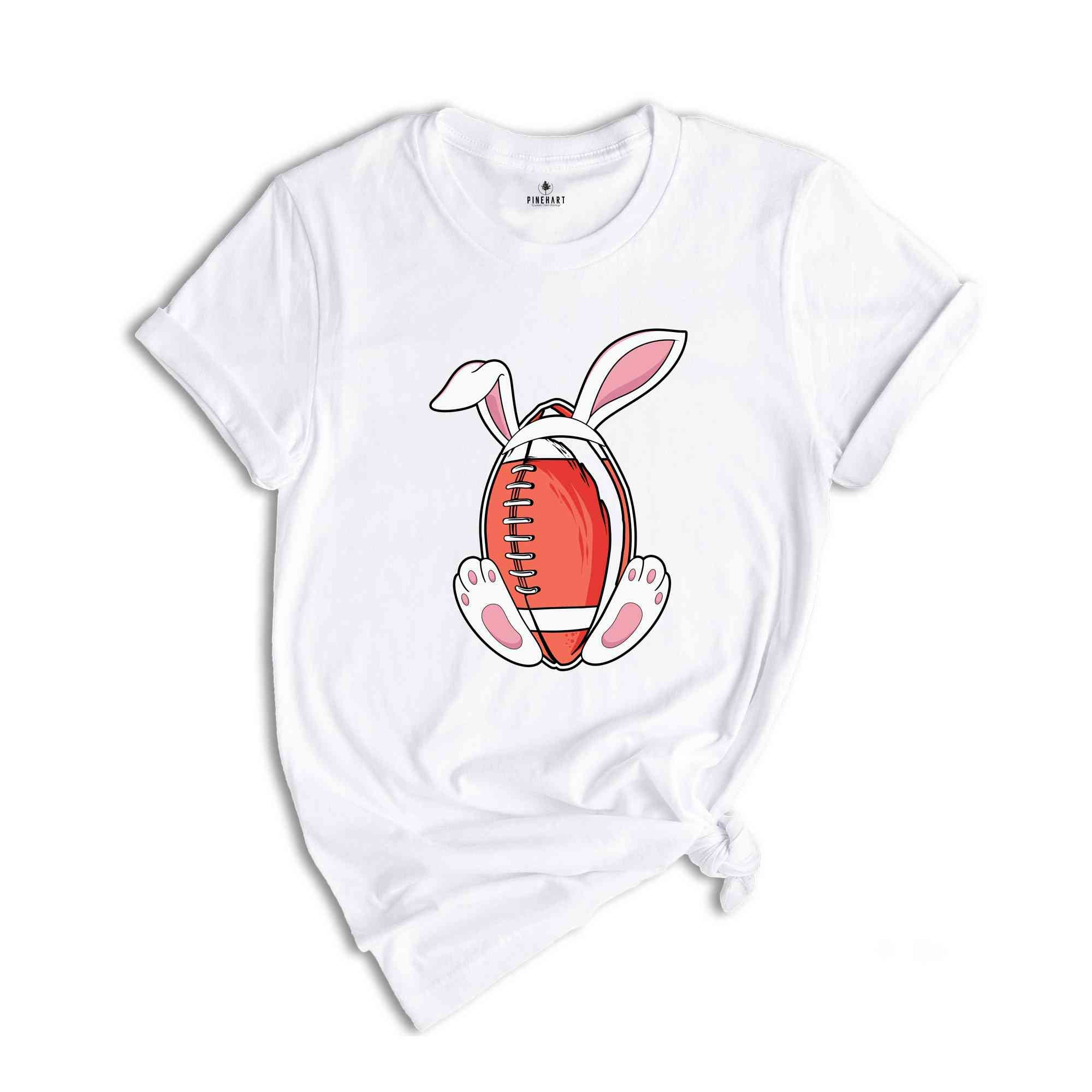 Easter Bunny Football T-Shirt, Easter Football Gift, Football Fan T-shirt, Matching Family Easter Tees, Funny Easter Tees