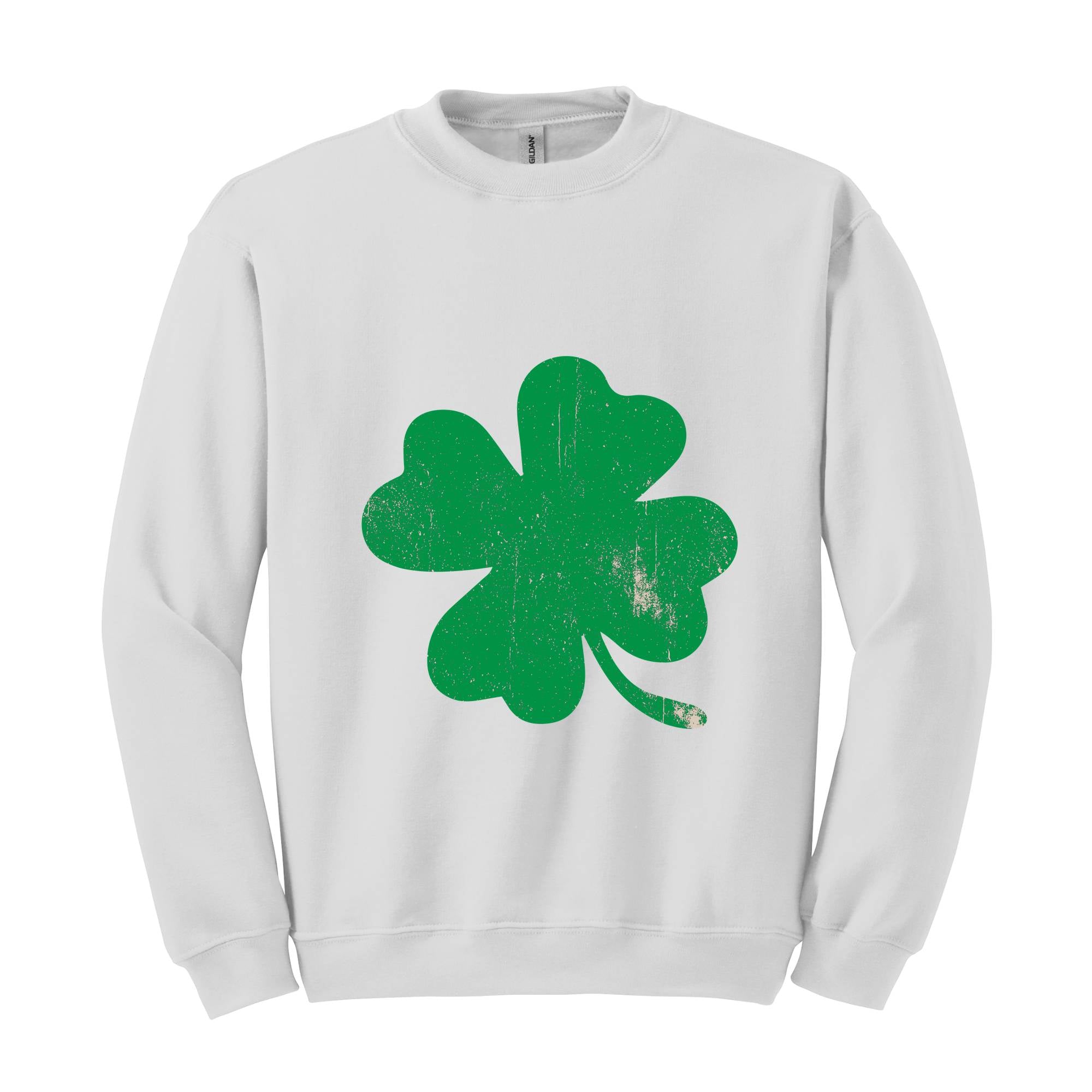 Retro Shamrock Sweatshirt, Clover Sweatshirt, Cute St Patrick’s Day Hoodie, Lucky Hoodie, Irish Hoodie, Four Leaf Clover Hoodie