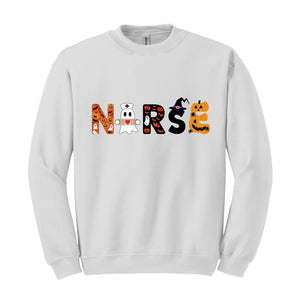 Halloween Nurse Sweatshirt, Nurse Sweatshirt, School Nurse Shirt, Nurse Life Shirt, Nurse Hoodie, Nursing Student, Halloween Gift For Nurse