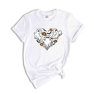 Ghost Heart Shirt, Spooky Season Shirt, Halloween Shirt, Scary Ghost Shirt, Cute Halloween Shirt, Boo Shirt, Funny Halloween Shirt