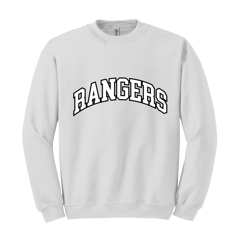 Team Mascot Sweatshirt, Rangers Team, Rangers Football Sweatshirt, Rangers Fan Sweatshirt, Rangers School Sweatshirt