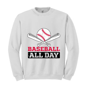 Baseball All Day Sweatshirt, Vintage Sweatshirts, Baseball Sweatshirt, Retro Baseball Sweatshirt, Retro Sweatshirts