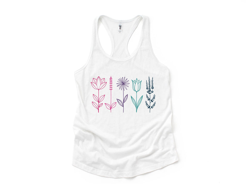 Bisexual Wildflower Tank, Pride Month Tee, Bisexual Pride, Queer Bisexual, Bisexual Tank Top, Bi Tank Top