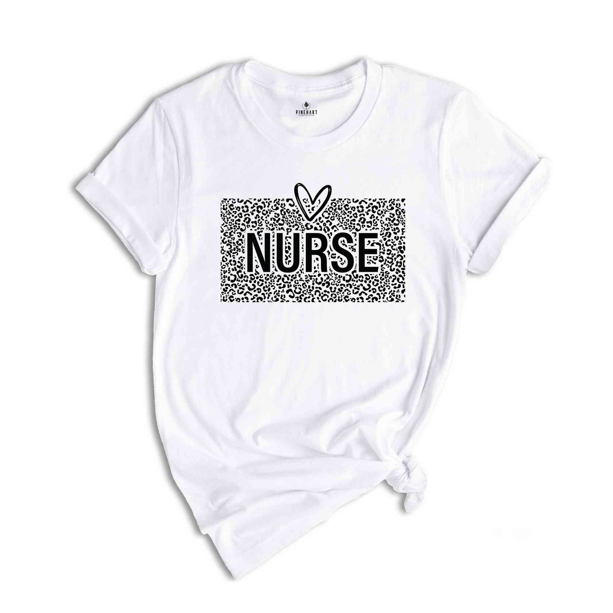 Nurse Shirt, Leopard Nurse Shirt, Nurse Saving Lives Shirt, Nurse Gift, Nurse Life Shirt, Nurse Love Shirt, Heart Nurse Shirt, RN Shirt