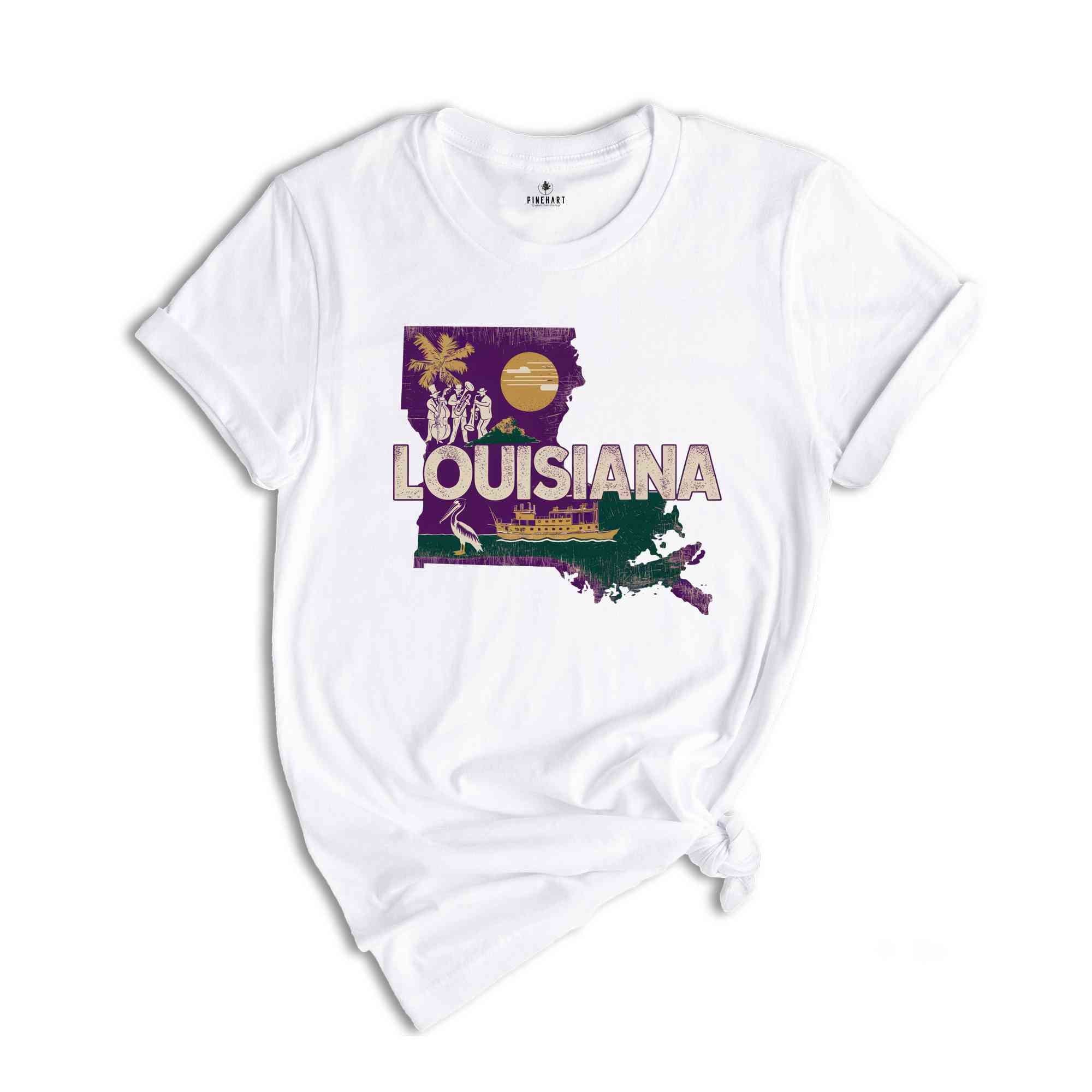 Retro State Of Louisiana Shirt, State Of Louisiana Shirt, State Shirt, Louisiana Shirt, Louisiana Lover Shirt, Family Trip Shirt, Travel Shi