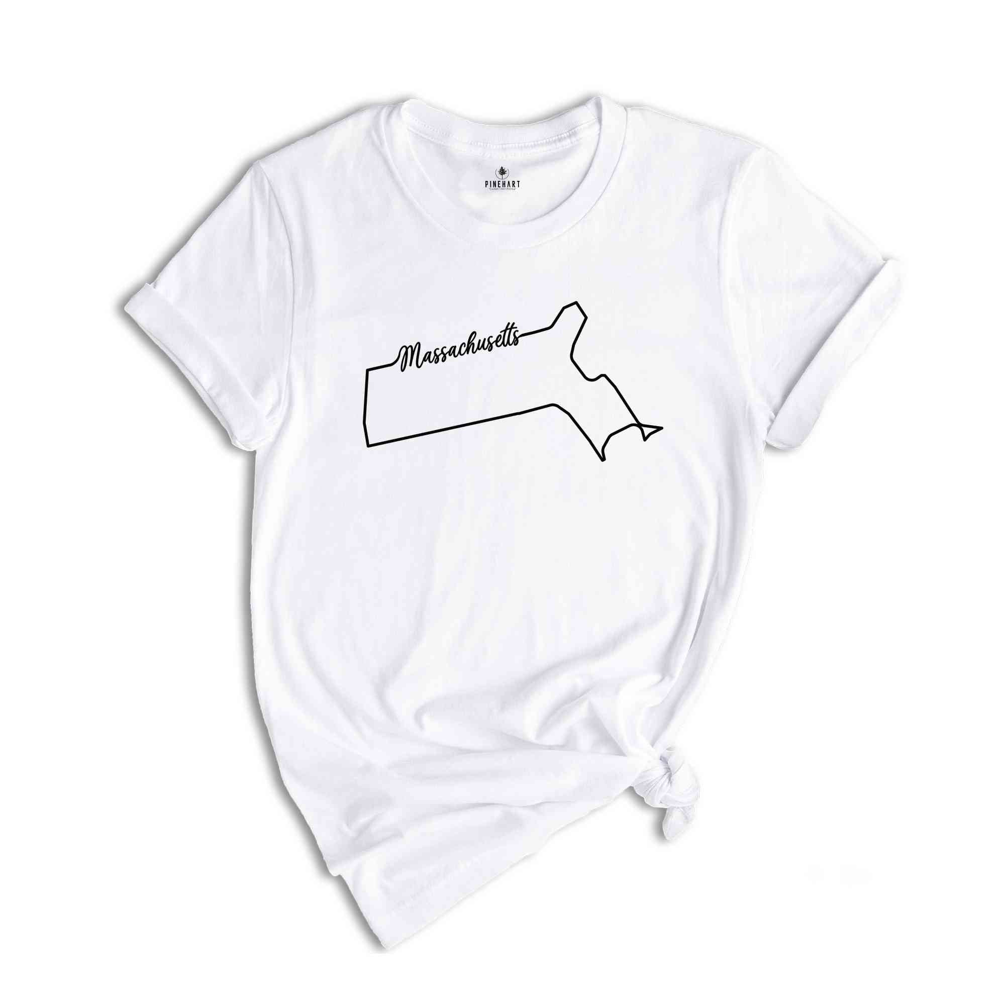 Massachusetts State Shirt, The USA State Shirt, Massachusetts USA Shirt, Massachusetts Map Outline Shirt, US Outline Shirt, United States