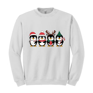 Penguin Christmas Sweatshirt, Cute Penguin Sweat, Penguin Lover Sweatshirts, Christmas Gift, Animal Lover Gift