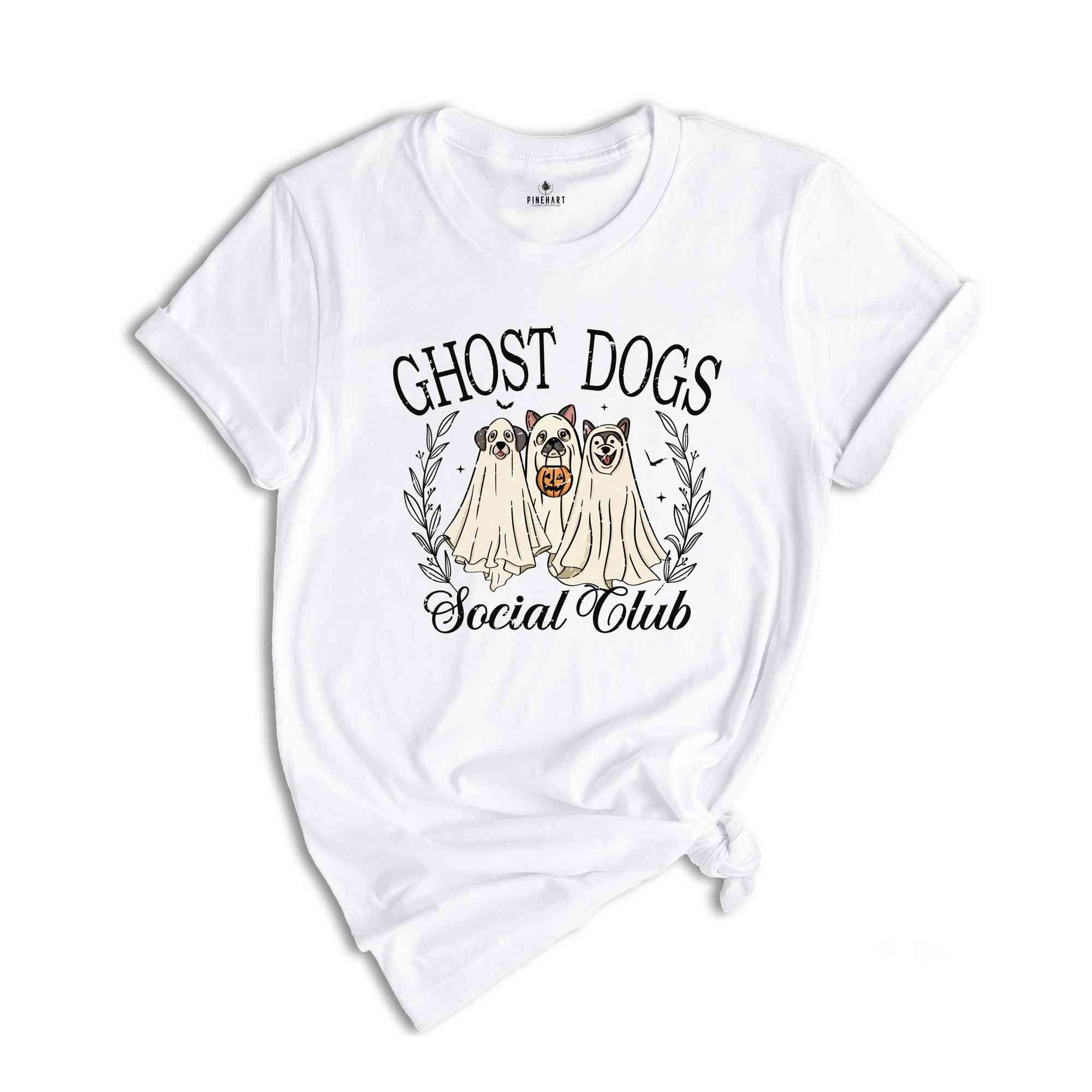 Ghost Dogs Social Club Shirt, Halloween Dog Shirt, Retro Dog Shirt, Retro Halloween Shirt, Dog Social Club Shirt