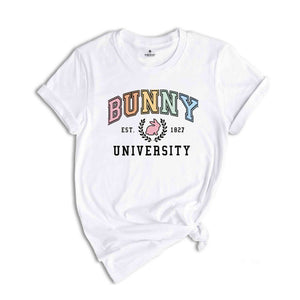 Bunny University Shirt, Easter Bunny Shirt, Easter Vibes Shirt, Egg Hunting Shirt, Easter University, Easter Day Shirt