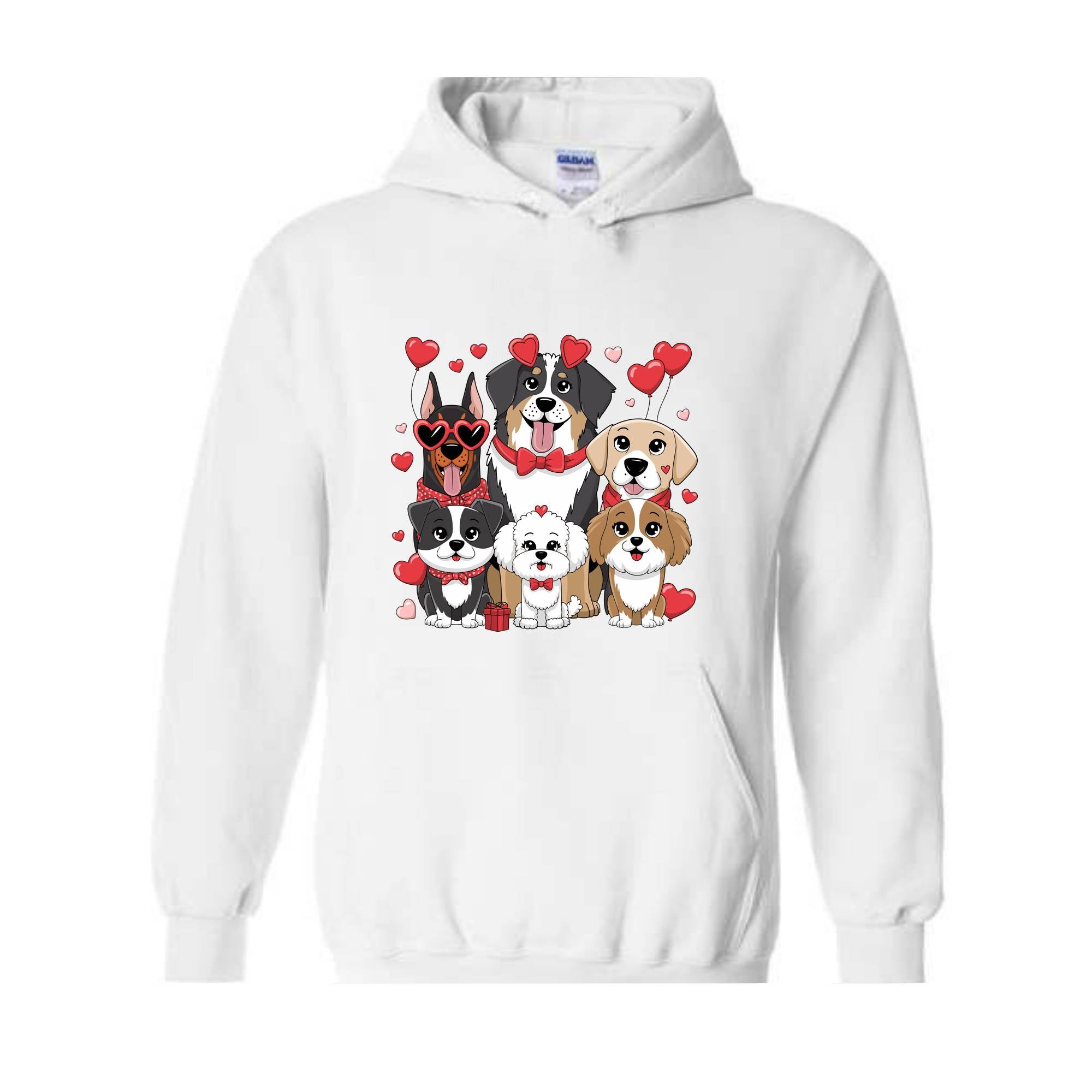 Valentines Dogs Sweatshirt, Dog Lover Valentines Gift, Valentines Hoodie, Dog Mom Hoodie, Dog Valentine Hoodie, Cute Valentines Sweatshirt