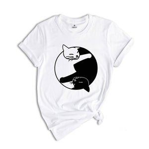 Cat Shirt Yin Yang T-shirt, Funny Cat Shirt, Cat Mom Gift, Cat Sweatshirt, Cat Mom Sweater, Yin Yang Cat Sweatshirt, Cat Lover Gift