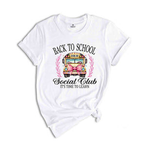 Back To School, Social Club, Teacher Shirt, First Day of School, Teacher Appreciation, BTS t-Shirt, Coquette School Shirt, Cute Teacher Gift