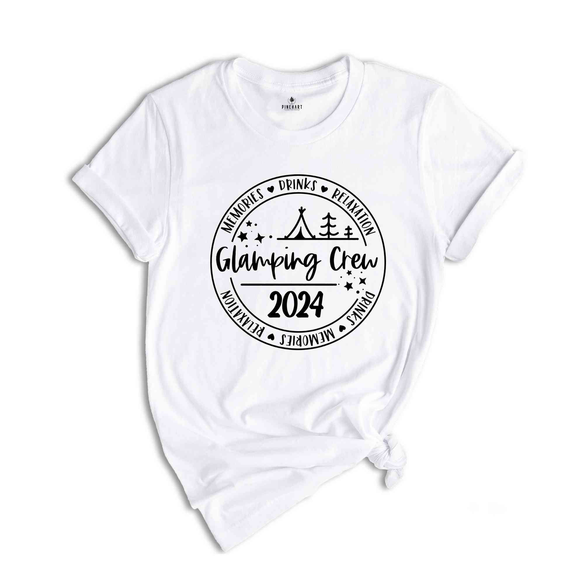 Glamping Crew 2024 T-Shirt, Girls Camping Trip Shirt, Glamping Shirt, Camper T-Shirt, Outdoor Shirt, Camping Outfit, Girls Weekend Shirt