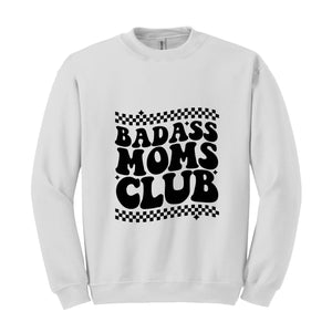 Badass Moms Club Sweat, Rock Moms Sweatshirt, Cool Moms Squad Shirt, Gothic Style Sweater, Rock n Roll Mama Pullover, Gift For Mom