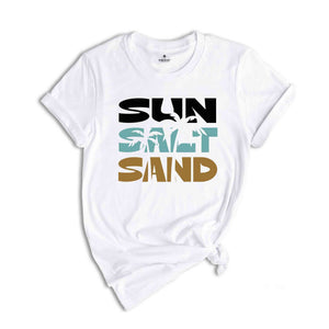 Sun Sand Salt T-Shirt, Vacation Shirt, Beach Shirt, Summer Vacation Tee, Palm Tree Summer Shirts, Vacation Matching Shirts