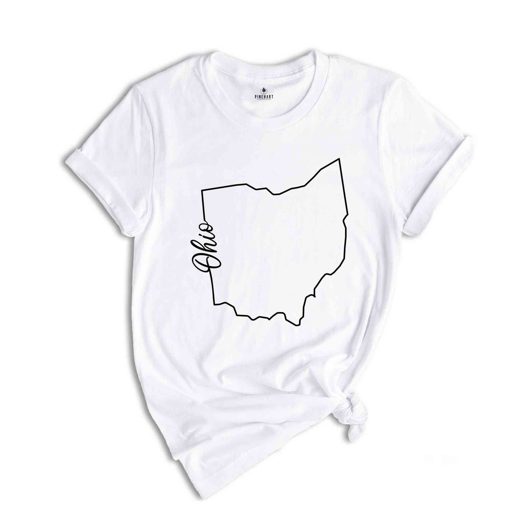 Ohio State Shirt, The USA State Shirt, Ohio USA Shirt, Ohio Map Outline Shirt, US Outline Shirt, United States Shirt