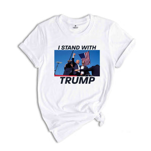 I Stand With Trump Shirt, Trump 2024 Shirt, Trump Support Shirt, Trump Bulletproof Shirt, Election 2024 Shirt, Pro Trump Shirt, Felon 2024