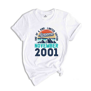 One Of A Kind Limited Edition Birthday 2001 Shirt, 23 Years Old Shirt, Birthday Party Shirt, Birthday Shirt, Family Birthday Party