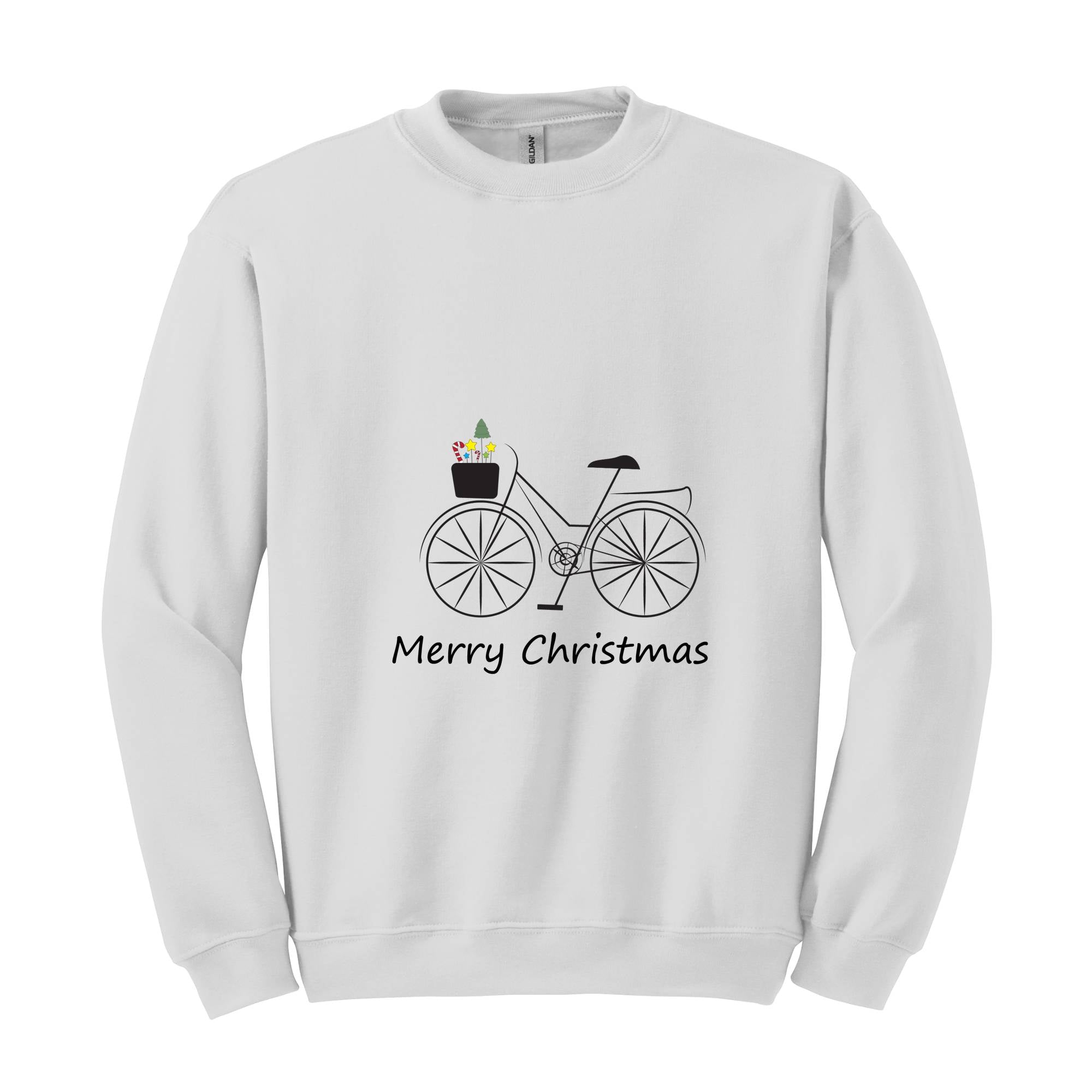 Bike Sweatshirt, Christmas Sweatshirt, Bike Floral Sweatshirt, Album Sweatshirt , Bike with Stars and chRistmas tree Sweatshirt