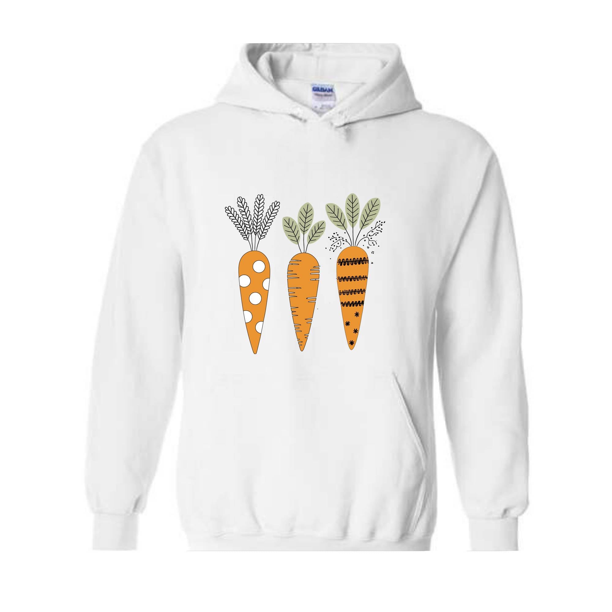 Easter Carrots Sweatshirt, Cute Easter Hoodie, Easter Hoodie, Rabbit Easter Hoodie, Happy Easter Day Gift, Cottagecore Easter Hoodie