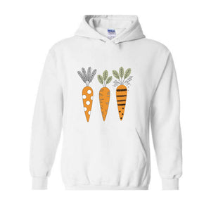 Easter Carrots Sweatshirt, Cute Easter Hoodie, Easter Hoodie, Rabbit Easter Hoodie, Happy Easter Day Gift, Cottagecore Easter Hoodie