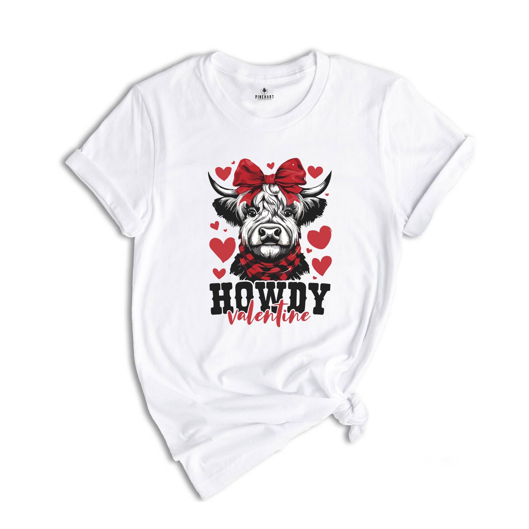 Howdy Valentine shirt, Valentine's shirt, Valentine Highland Cow shirt, Western Valentine's Day shirt, Valentine Shirt shirt, Valentine Gift