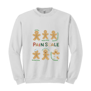 Pain Scale Sweatshirt, Christmas Nurse Hoodie, Funny Christmas Hoodie, Gingerbread Man Hoodie, Nurse Triage Hoodie, Pain Assessment Hoodie