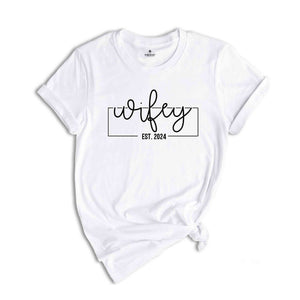 Wifey Hubby Est 2024 Shirt, Honeymoon Shirts, Newly Engaged Shirt, Couple Matching Shirt, Hubby Wifey Est 2024, Newly Wed Shirt