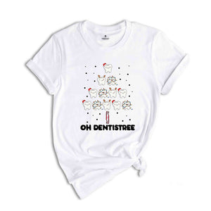 Christmas Tooth Dentist Tree Shirt, Santa Claus Dental Gift, Tooth Fairy Gift, Funny Tooth T-Shirt, Dental Assistant Gift