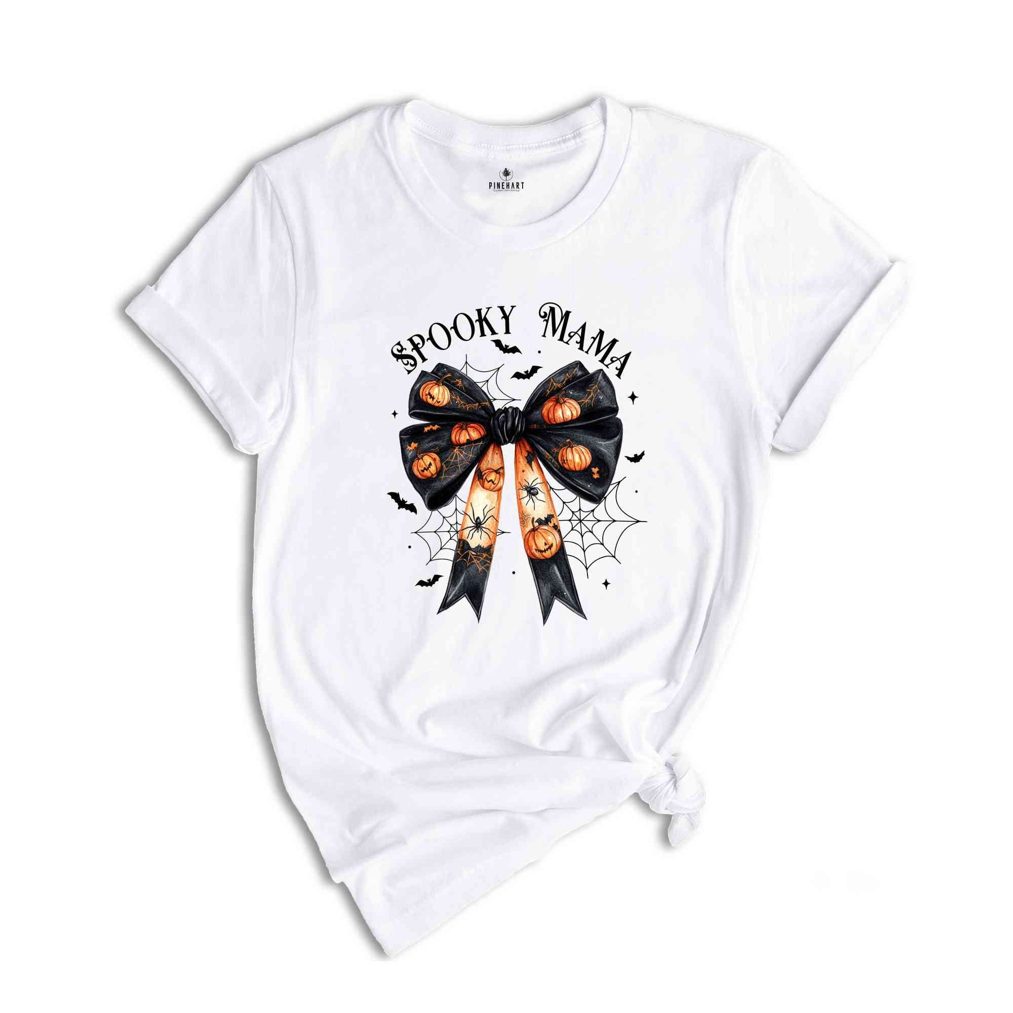 Halloween Mommy and Me Shirt, Spooky Mama Mini Shirt, Kids Halloween Shirt, Mother and Daughter, Dark Coquette Halloween Mom Shirt