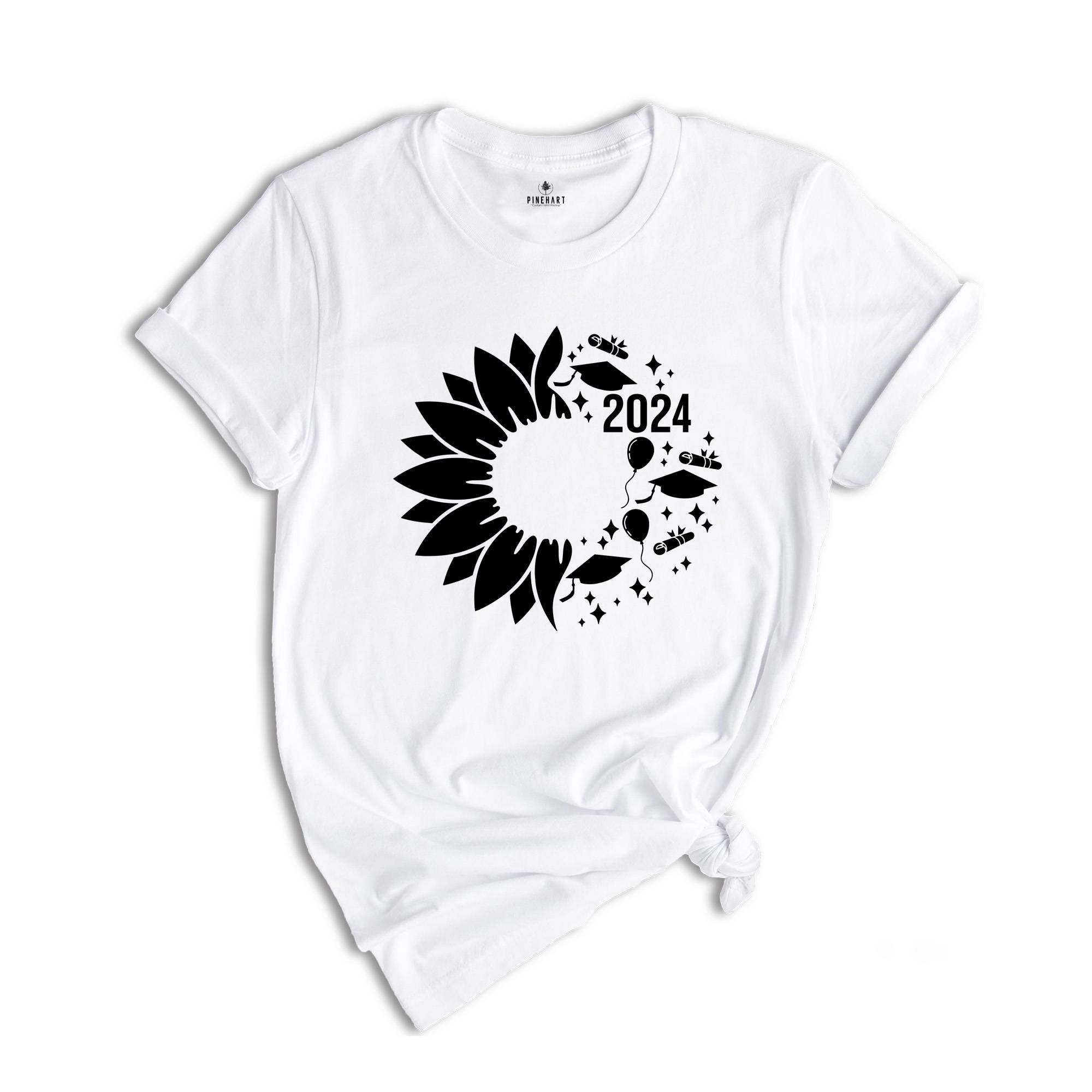 Senior 2025 Sunflower T-Shirt, Graduation 2025 Shirt, Graduation Gift, Class of Shirts 2025, Grad Of 2025 Tee, Last Day of School